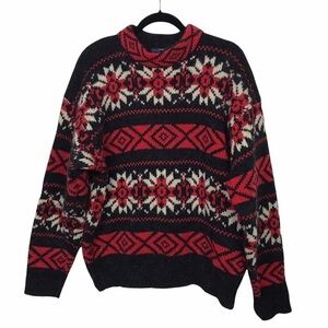 Woolrich Woman Red Charcoal Wool Blend Sweater